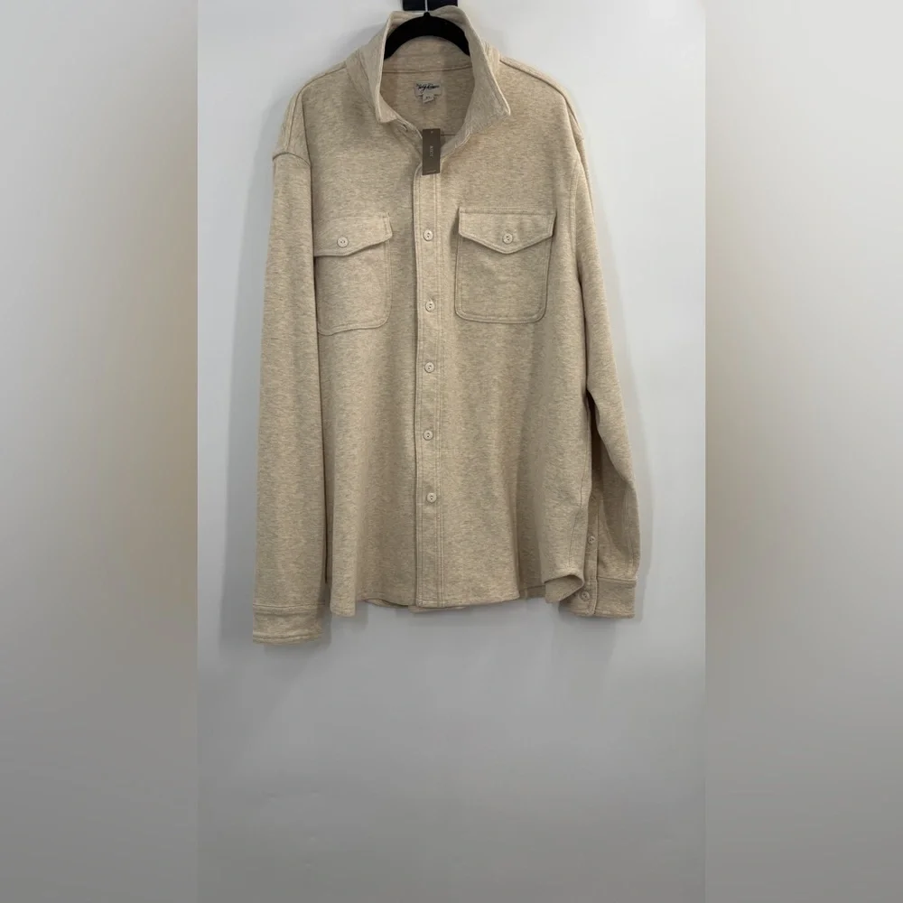 J.Crew Seaboard soft-knit shirt in heather ecru